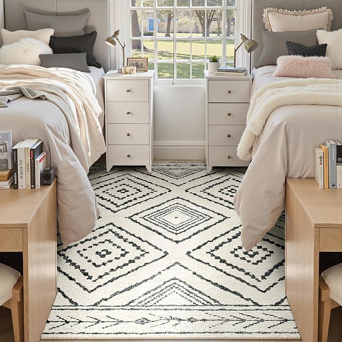 BESTSWEETIE Area Rug 5x7 Rug Machine Washable Non-Slip Low Pile Print Pattern - Image 2