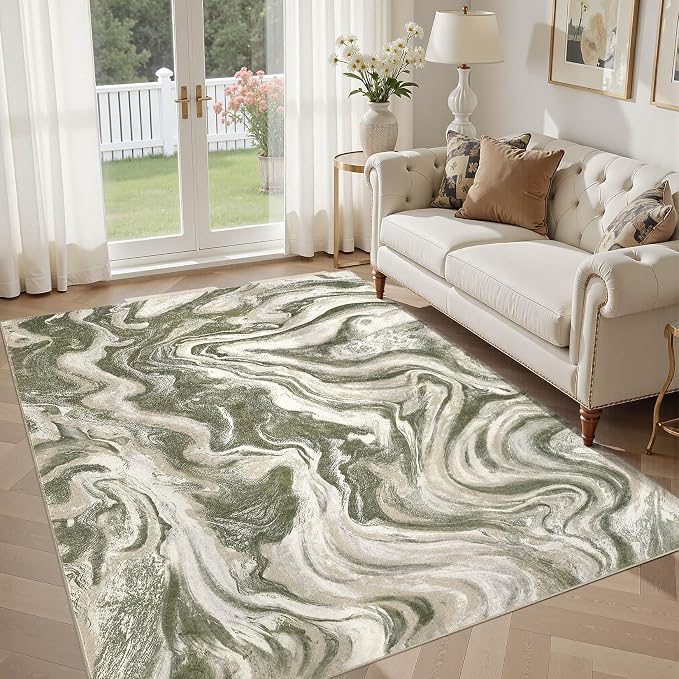 DMOYEST Living Room Area Rugs-6x9 Abstract Large Soft Indoor Washable Rug by DMOYEST