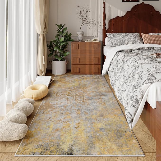 Beige Gold Rug Runners for Hallways Kitchen Non Slip Washable 2x6 Entryway - Image 3