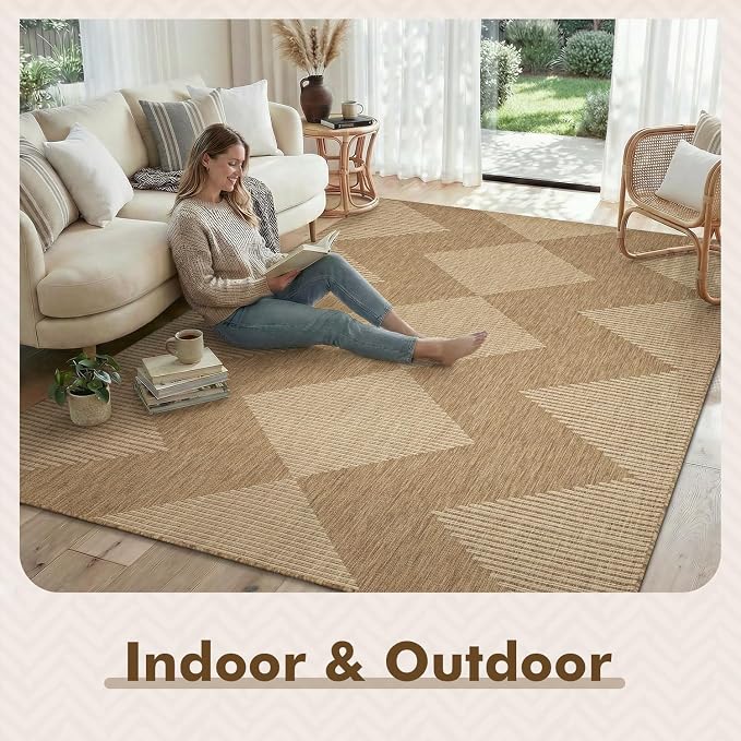 MontVoo-Outdoor Rug Carpet Patio Rug 8x10 Polypropylene Indoor Outdoor Rugs - Image 5