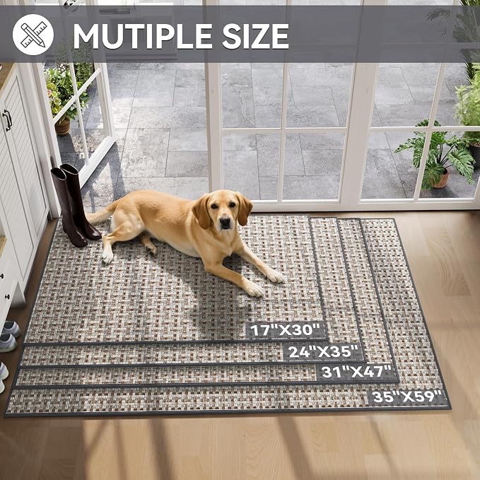 Indoor Door Mat 24x72 Dirt Resistant and Absorbent, Non-Slip Rubber Backing - Image 2