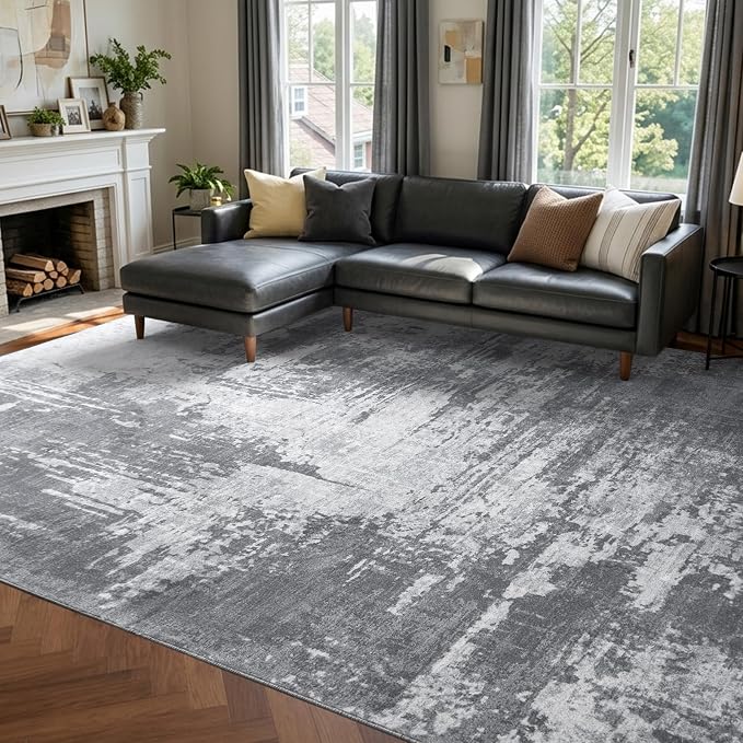 5x7 Ft Area Rugs for Living Room, Soft Non-Slip Washable Rugs Modern Abstract - Image 3