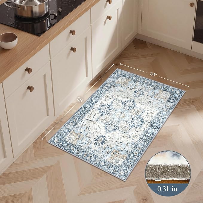 GENIMO Kitchen Rugs Non Slip Washable, Kitchen Mats - Image 3