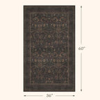 3x5 Rustic Brown Large Entry Way Area Rugs Indoor Washable - Image 2