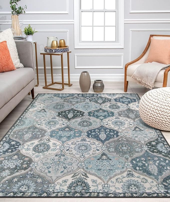 Lahome Moroccan Machine Washable Area Rugs, 4x6 Rug - Image 5