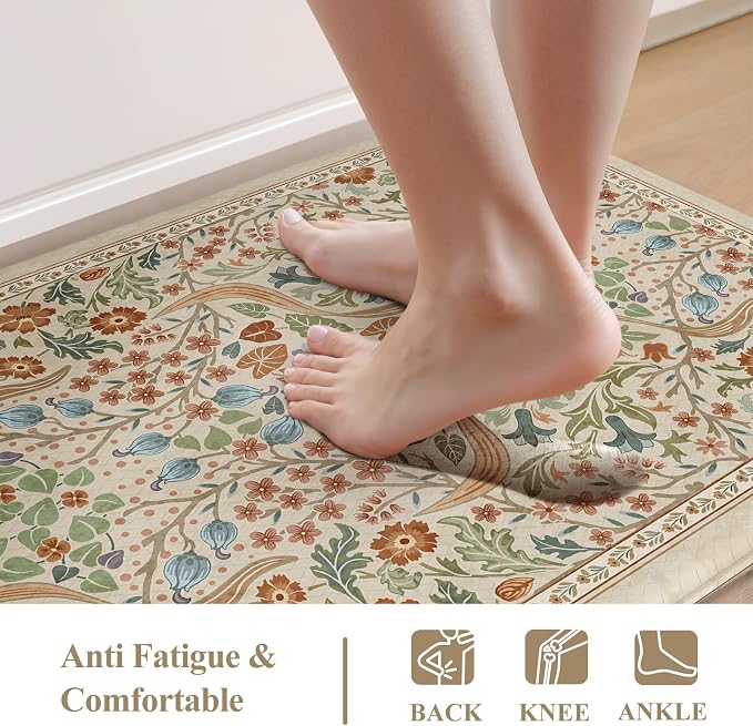 Collive Kitchen Mats Cushioned Anti Fatigue, Non Slip Waterproof Kitchen Floor - Image 3