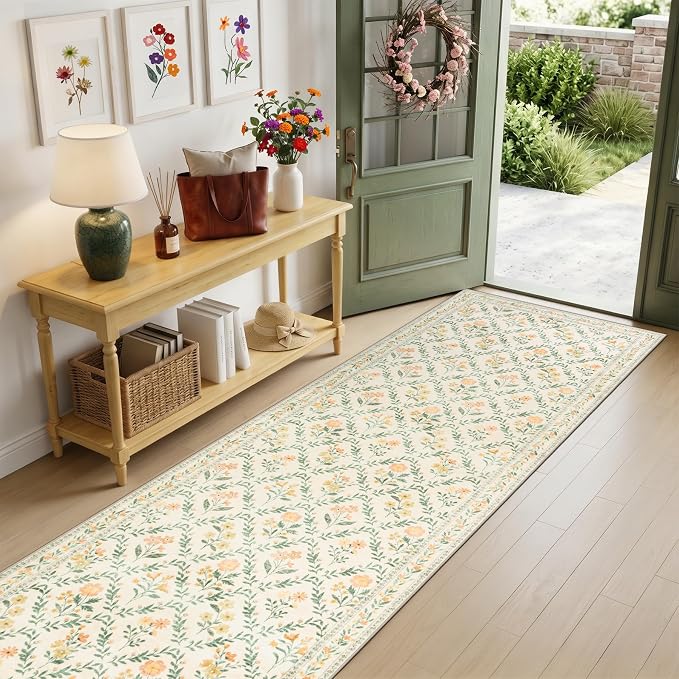Runner Rug for Entryway: 2.6x14 Kitchen Rugs Non Slip Washable Ultra-Thin Soft - Image 2