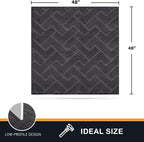 PURRUGS Dirt Trapping Door Mat 48" x 48", Non-Slip Machine Washable Entry Rug - Image 2