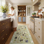 2x5 Washable Rug Runner, Non Slip Low Pile Hallway Cat Runner Rug, Stain - Image 2