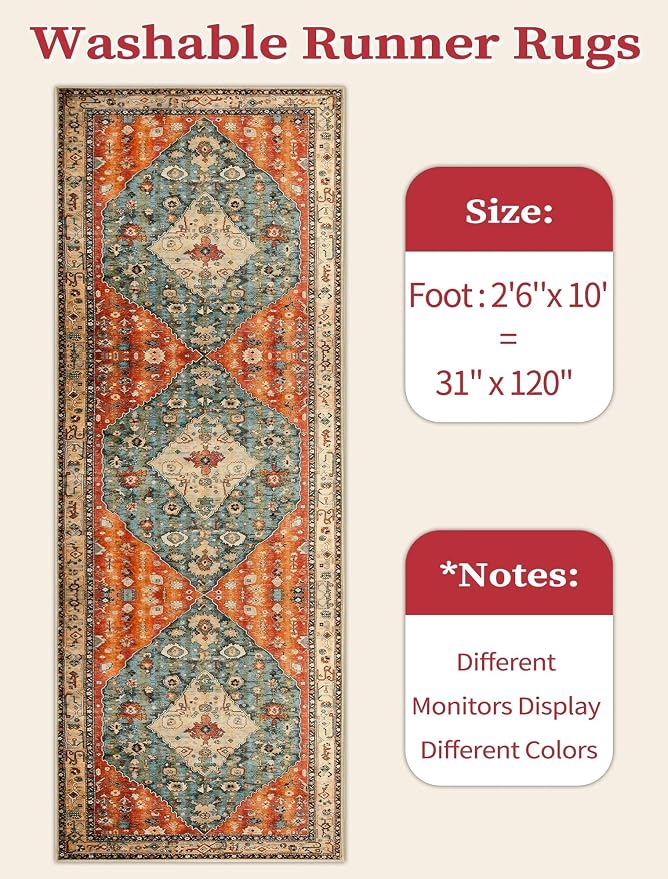 SERISSA Boho Washable Runner Rug - Image 6