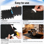 20 PCS Sound Absorbing Interlocking Floor Mats Pads 11.8 x 11.8 x 0.4 Inches - Image 3