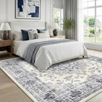 CAPALOCA Machine Washable Rugs Nursery Rug Sq8ft Cute Girl Non Slip Low Pile - Image 3