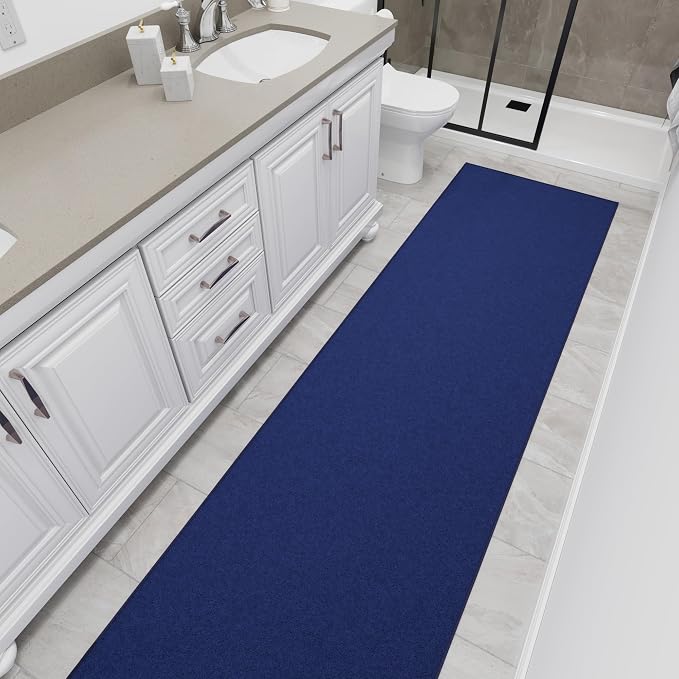 Ottomanson Hallway Runner Rug 2'7" x 9'10" Non Slip Solid Area Rugs Easy to - Image 12