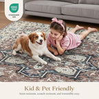 Rugflix 8x10 Area Rugs for Living Room, Washable Rug, Soft Low Pile Carpet - Image 5
