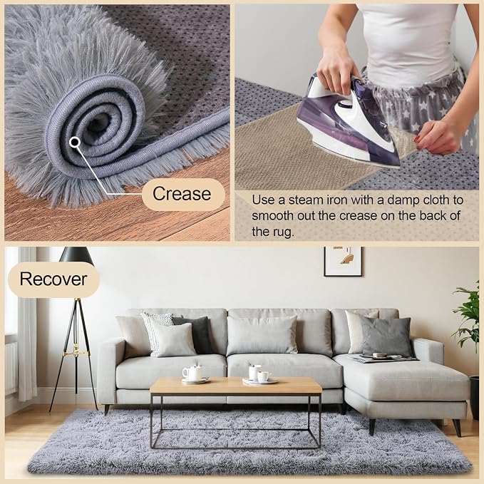 Mugorn 8x10 Area Rugs for Living Room, Large Fluffy Rugs for Bedroom, Soft - Image 4