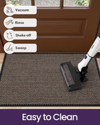 DEXI Ultra Thin Entryway Indoor Door Mat 24x36, Non Slip Rubber Backing Inside - Image 8