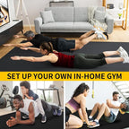 CAMBIVO Large Exercise Mat for Home Workout, Shoe-Friendly, Non-Slip Gym Mat - Image 5