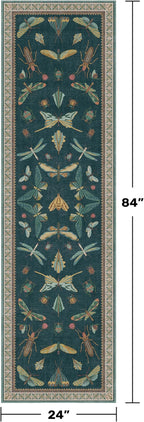 Hazo Haus Washable 2x7 Kitchen Sink Runner Rug, Teal Boho Bathroom Carpet - Image 2