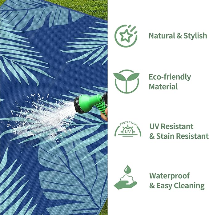 GENIMO Outdoor Rug 10' x 14' Waterproof - Image 5