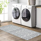 KUTA Boho Washable Runner Rug 2x5 ft Grey Moroccan Washable Runners - Image 3