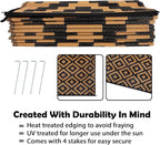 SAND MINE Reversible Mats, Plastic Straw Rug, Modern Area Rug, Large Floor Mat - Image 4