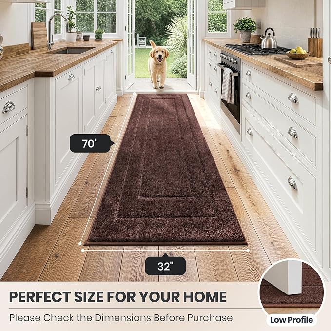 PURRUGS Dirt Trapping Door Mat 32" x 70", Non-Slip/Skid Machine Washable - Image 8