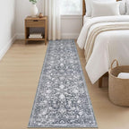 KILOCOCO Hallway Runner 2x8 Rug Runner Printed Vintage Floral Washable Kitchen - Image 3