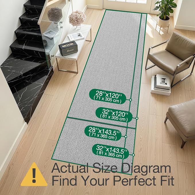 LUMI Ultra Thin Runner Rug for Hallway 2.3'x10', Non-Slip Entryway Rug - Image 2