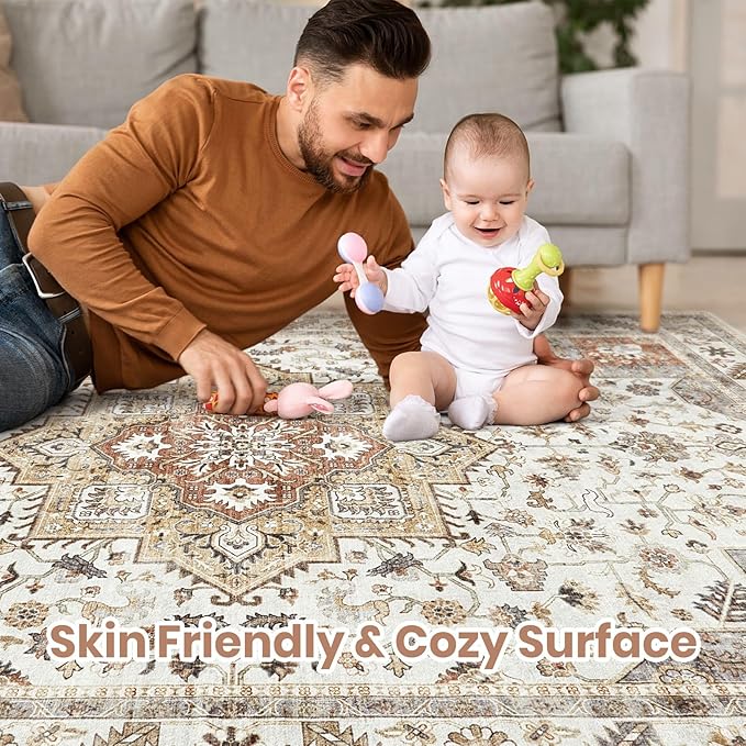 Vintage Living Room Area Rug 9x12 - Image 4