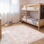 Rugxara Washable Area Rug for Living Room & Bedroom, Light Pink Rugs for Women - Image 3