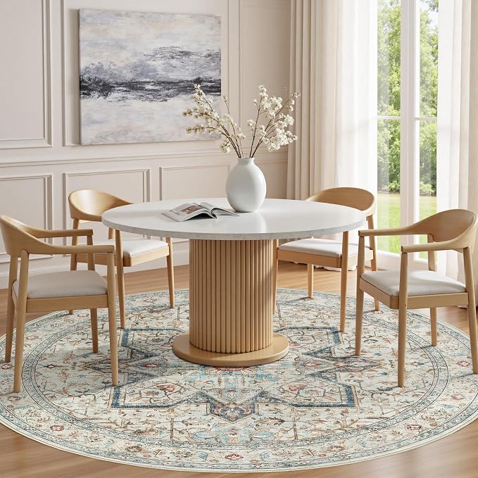 Tortania 6' Round Area Rug Living Room Rugs - Image 2