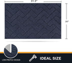 PURRUGS Dirt Trapping Door Mat 20" x 31.5", Non-Slip Machine Washable Entry Rug - Image 2