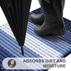 Kitinjoy Indoor Outdoor Door Mat, 47x17 Non-Slip Absorbent Dirt Trapper - Image 2
