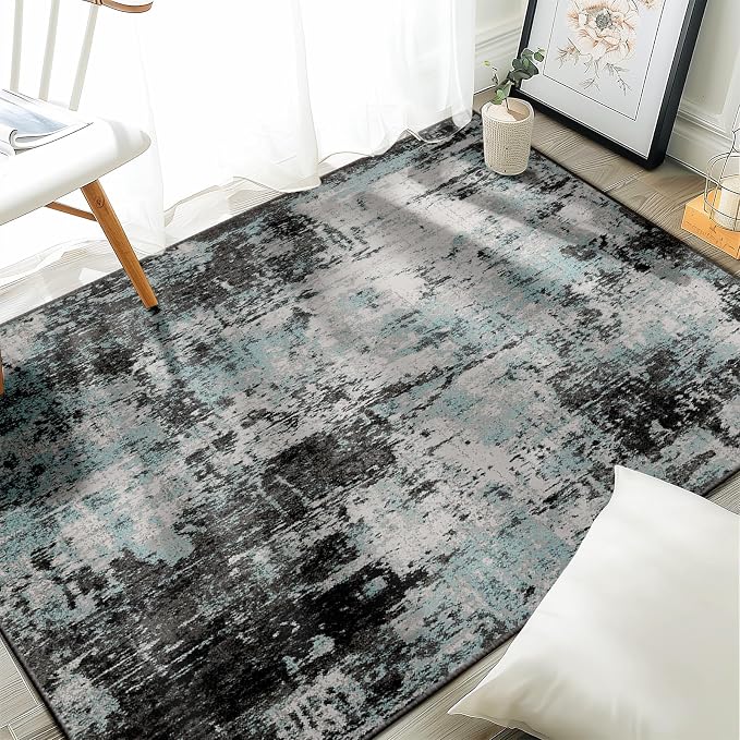 RELEANY Washable Area Rugs 3'x5' Non-Slip Modern Abstract Soft by RELEANY