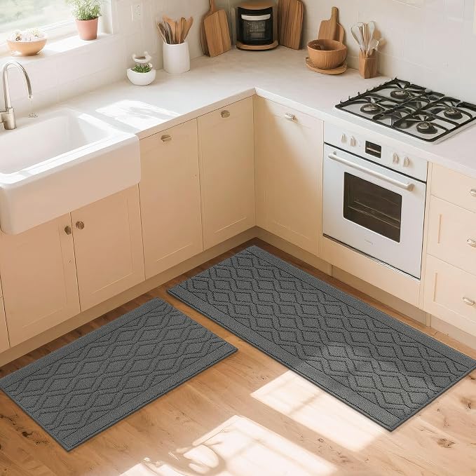 COSY HOMEER 48x20 Inch/30X20 Inch Kitchen Rug Mats Made of 100% Polypropylene 2 - Image 8
