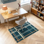 Terrug Plaid Area Rug for Entryway, Soft Low Pile Abstract Carpet for Home - Image 2