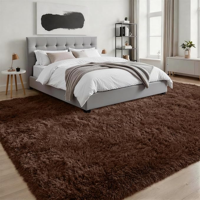 8x10 Area Rugs for Living Room Bedroom: Ultra Soft Fluffy Shag Rug Upgrade - Image 3