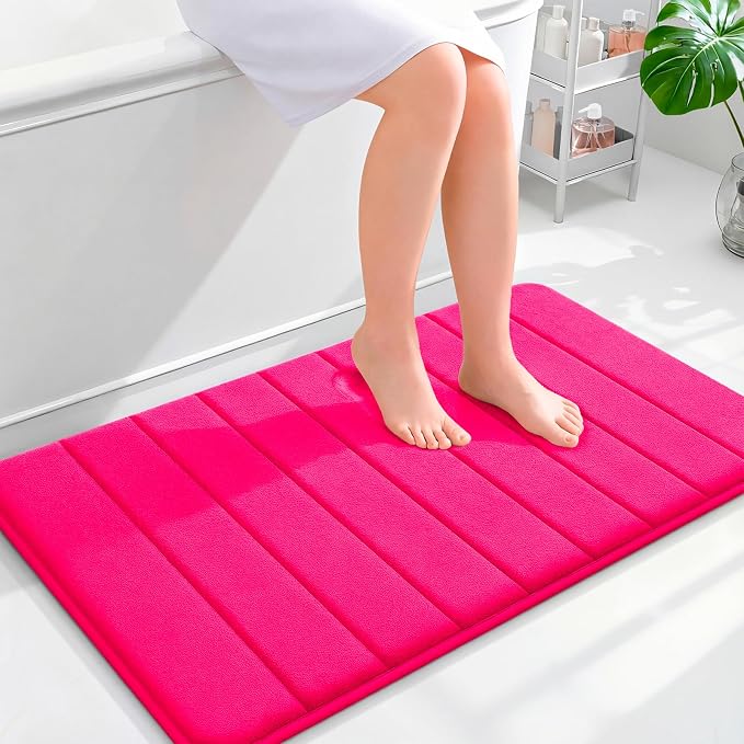 OLANLY Memory Foam Bath Mat 35x24, Super Soft Absorbent Bathroom Rugs, Quick Dry by OLANLY