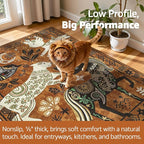 jinchan 5x7 Cute Area Rug Kids Washable Fun Rug Earthy Brown Starlit Boho - Image 4