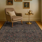 Washable Dark Brown 4x6 Area Rugs by HazoHaus