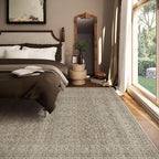 Washable Area Rugs for Living Room: 6x9 Bedroom Area Rug Boho Vintage Rugs - Image 3