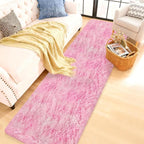 2x8 Pink Fuzzy Rug Runner for Bedroom Girls - Image 9