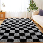 Checkered Rugs for Living Room Bedroom, 5x7 Area Rugs for Living Room, Modern by Awaytail