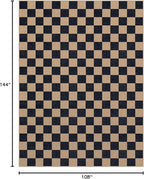 Lahome Colette Checkered Easy Jute Rug, 9x12 Area Rug - Image 2