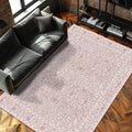 Vintage Pink Living Room Rug, 5x7 Washable Area Rugs by Unknown
