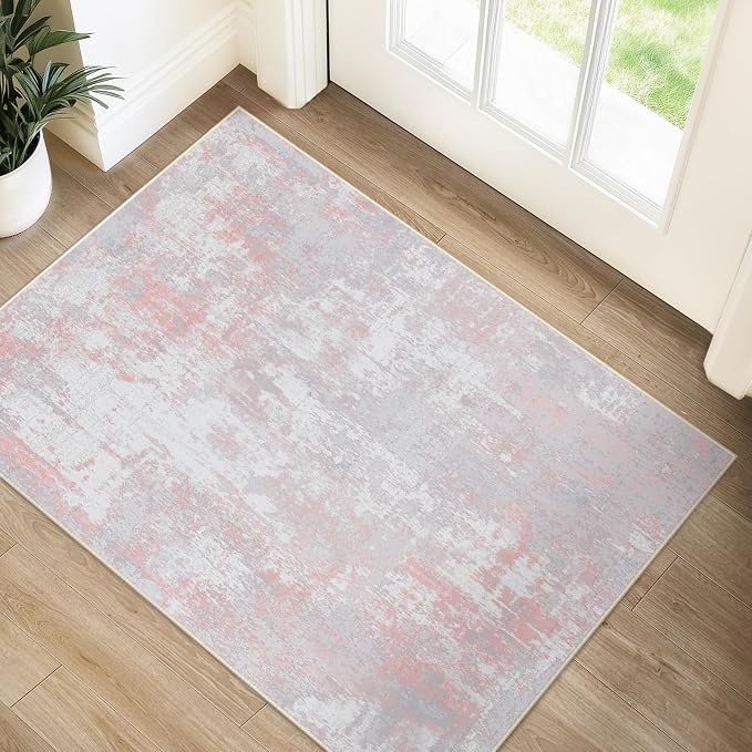 RELEANY Washable Area Rugs 2'x3' Non-Slip Modern Abstract Soft by RELEANY