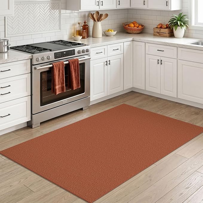IOHOUZE Washable Area Rug 3x5 Non Slip Rubber Backed Woven Rugs - Image 2