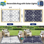 6x9Ft Outdoor Rug, Solar Powered Outdoor Rug - Image 2