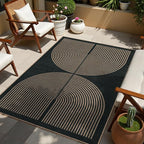 Lahome Modern Rainbow Easy Jute 4x6 Rug, Outdoor Patio Rug - Image 7