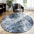 Rugflix Round Area Rugs 4Ft for Living Room, Washable Circle Rug by RugflixAreaRugs